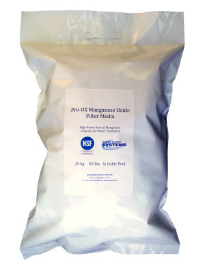 Pro-OX iron filter media available in 1/2 cubic foot bags, and also 1 ton super-sacks.