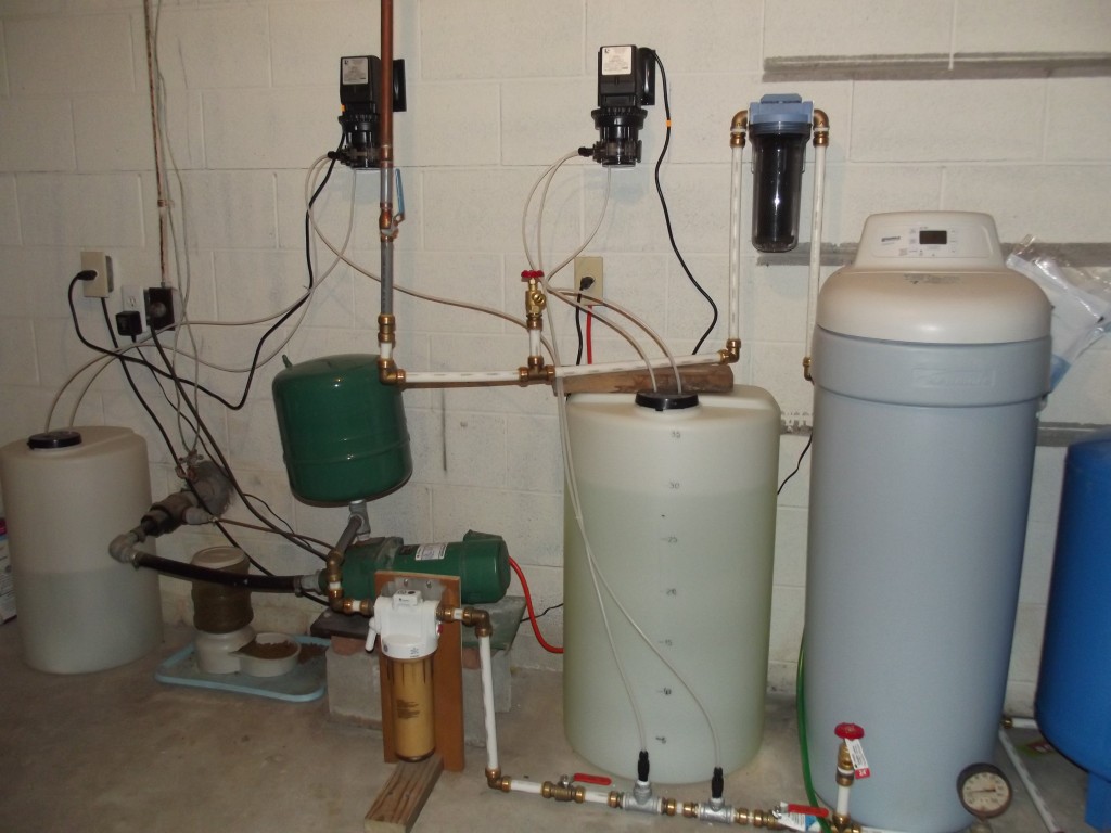  45MHP2 Stenner Metering Pump w/ 35 gal tank and 45MHP10 Stenner Metering Pump w/ 15 gal tank